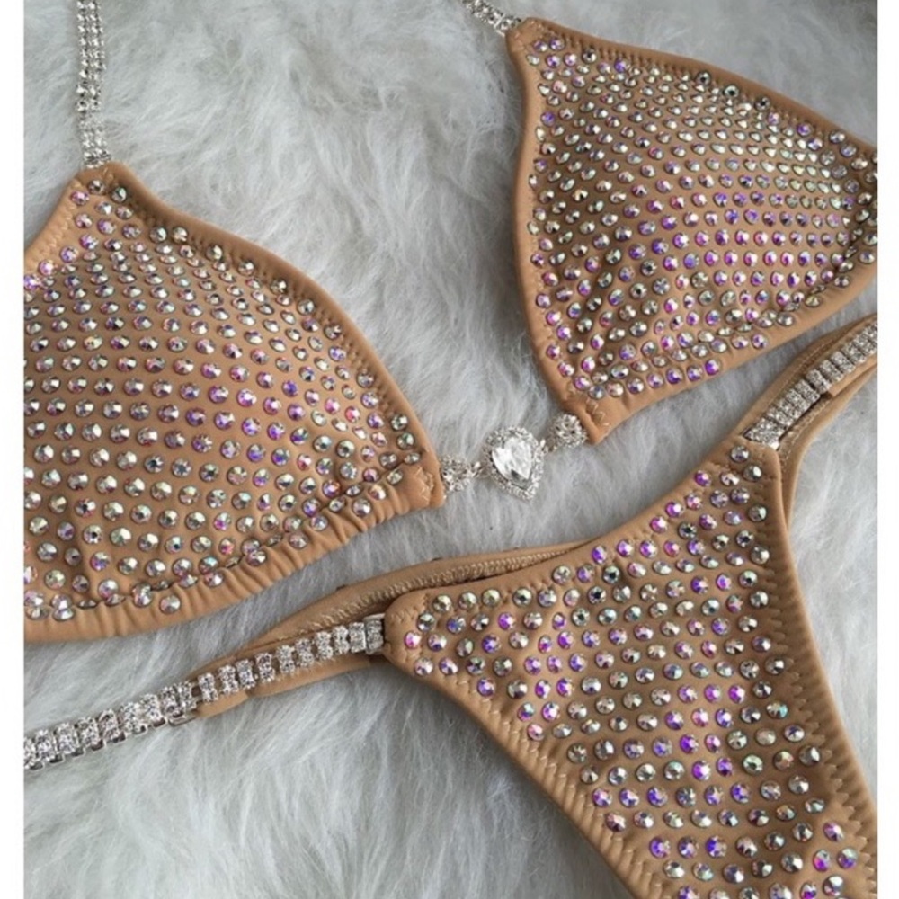 Swarovski Crystal Embellished Nude Bikini